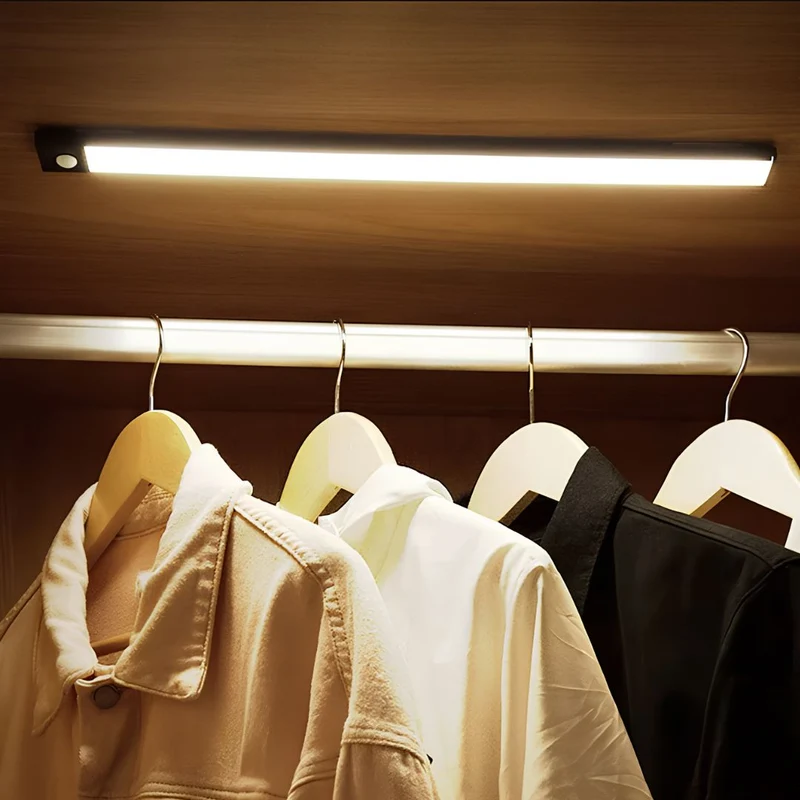 Trådløs LED Skabslys med Bevægelsessensor – Nem Installation