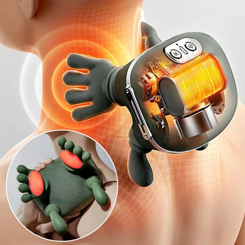 Trådløs Nakkemassager med Varmeterapi – Afspænding og Komfort