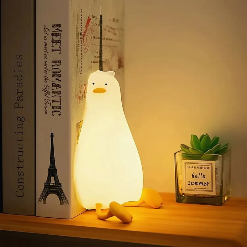 Sød Silikone Natlampe med Justerbar LED og Genopladelig