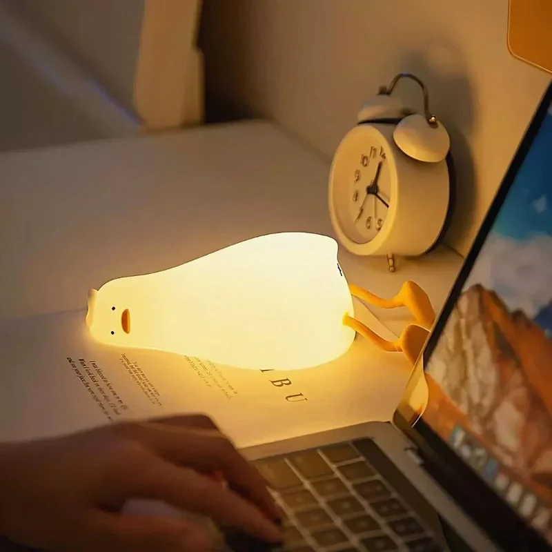 Sød Silikone Natlampe med Justerbar LED og Genopladelig