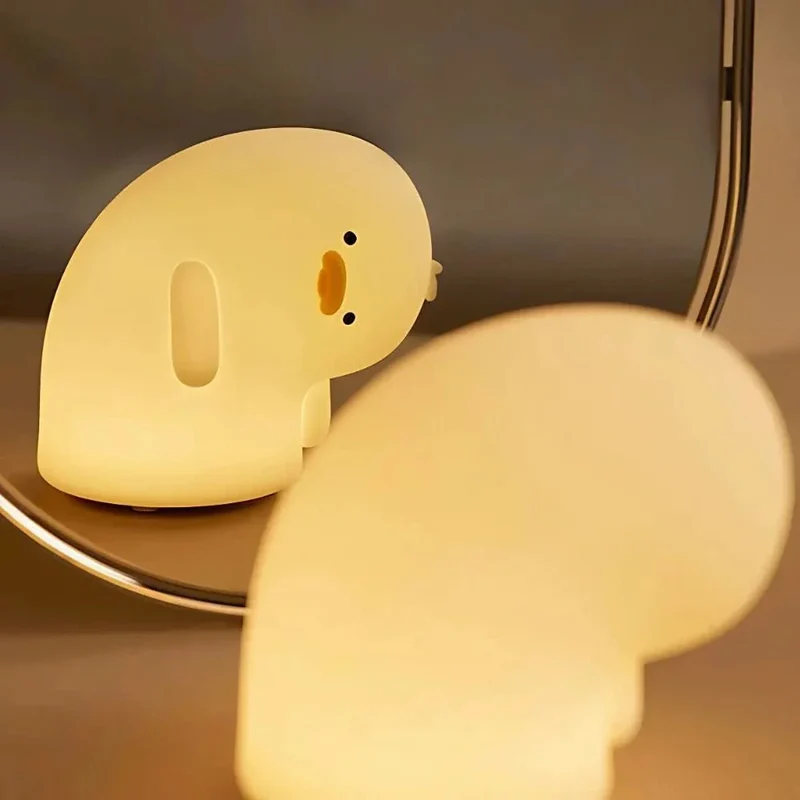Sød Silikone Natlampe med Justerbar LED og Genopladelig