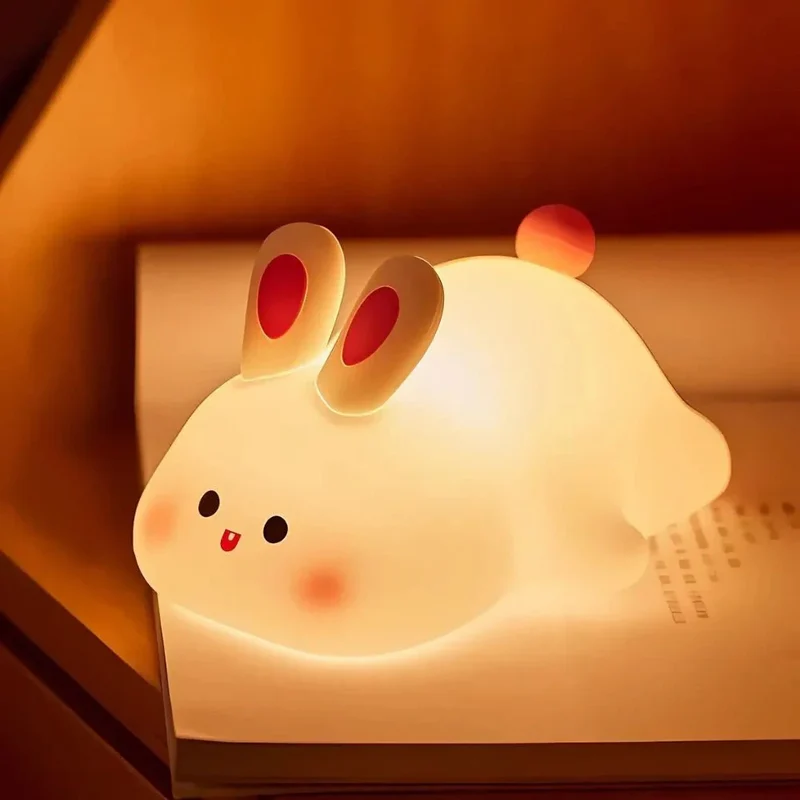 Sød Silikone Natlampe med Justerbar LED og Genopladelig