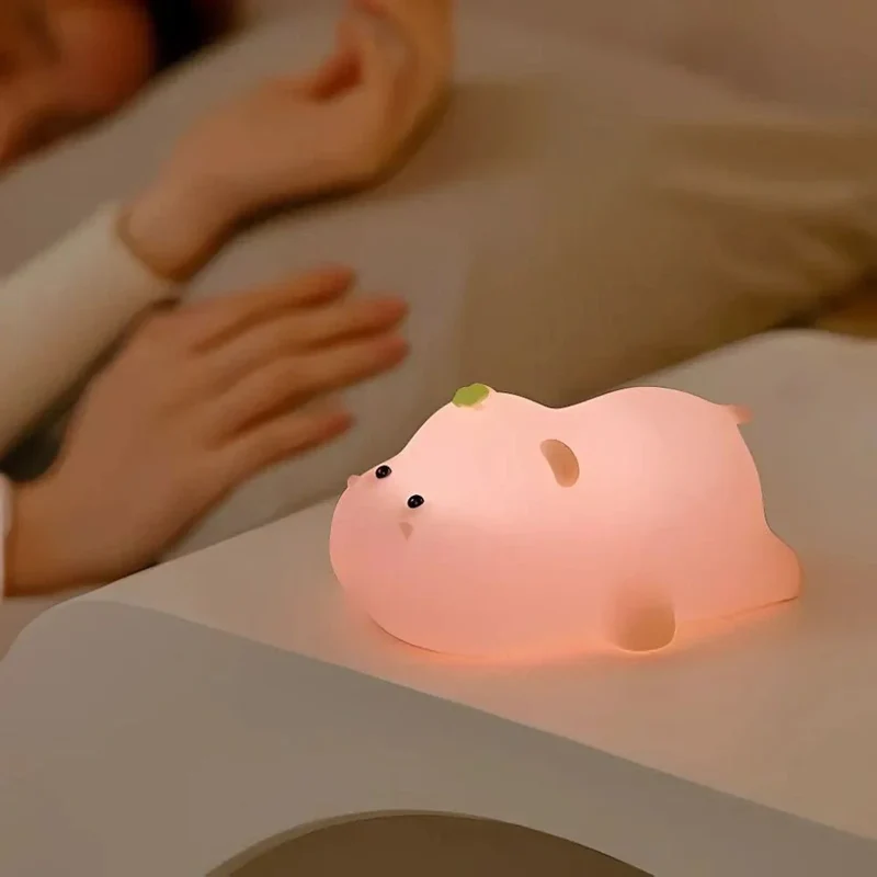 Sød Silikone Natlampe med Justerbar LED og Genopladelig