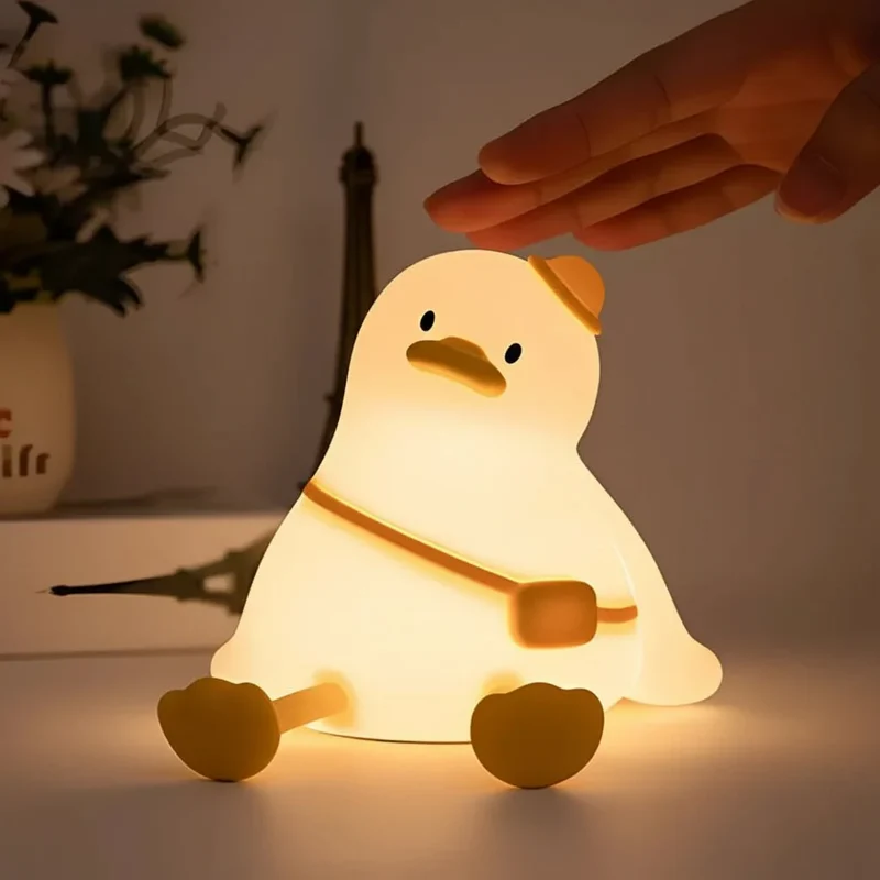 Sød Silikone Natlampe med Justerbar LED og Genopladelig