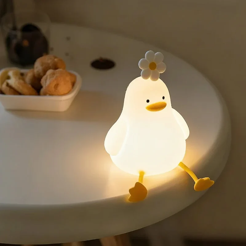 Sød Silikone Natlampe med Justerbar LED og Genopladelig