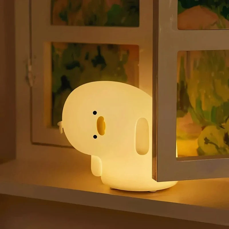 Sød Silikone Natlampe med Justerbar LED og Genopladelig