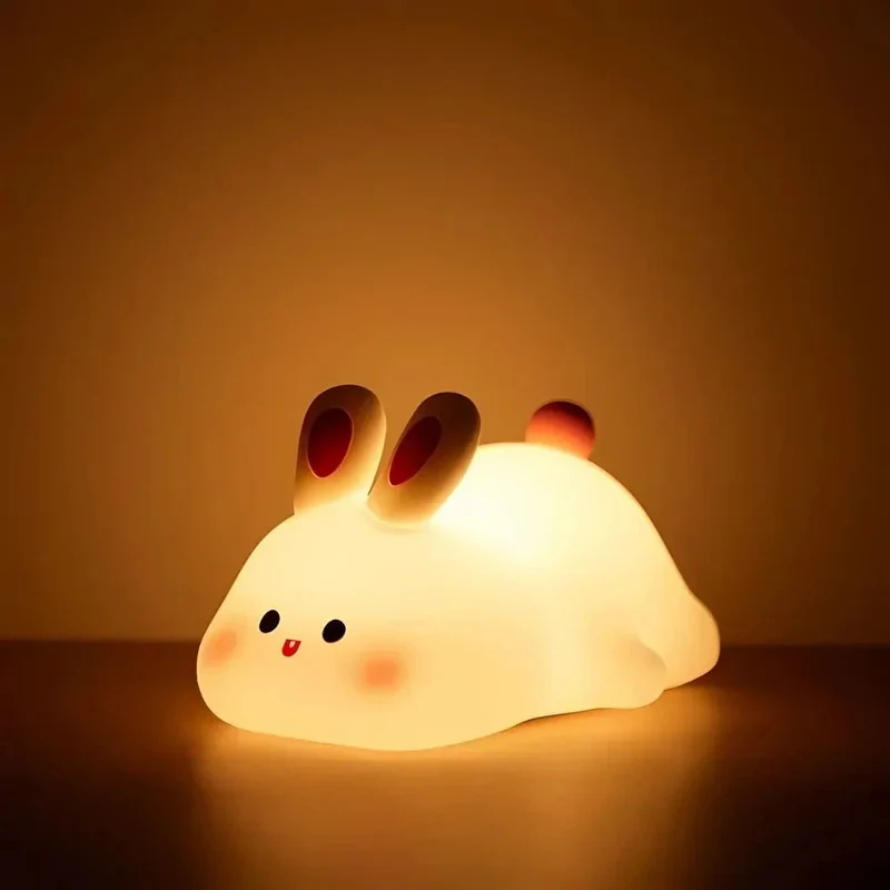Sød Silikone Natlampe med Justerbar LED og Genopladelig