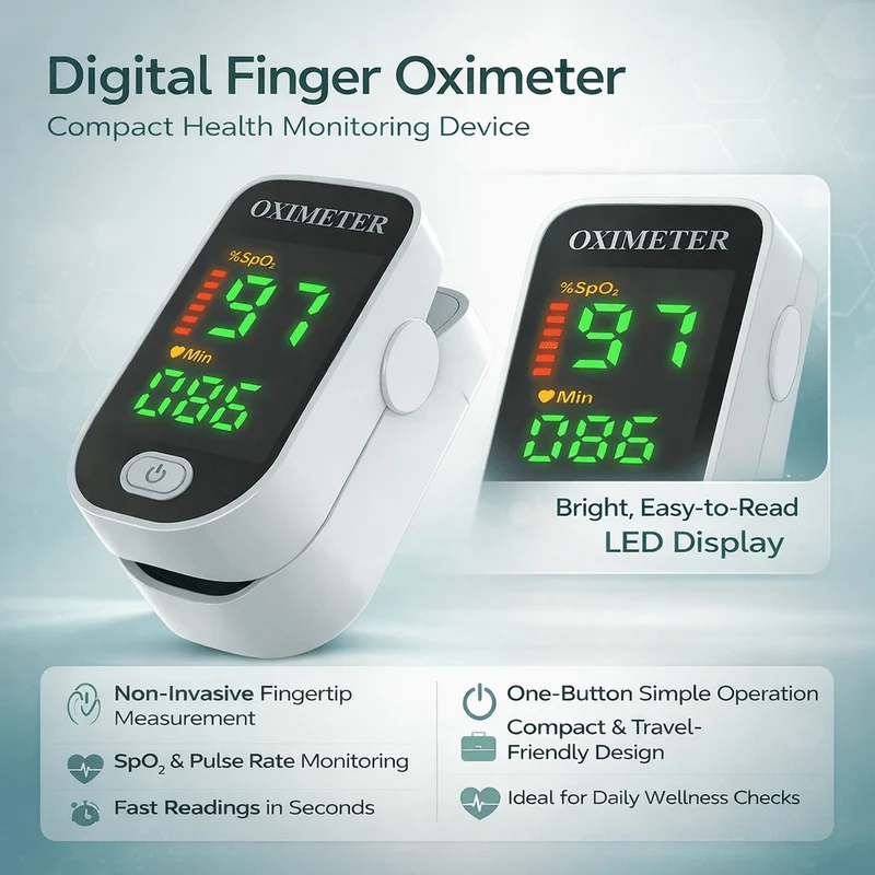 Digital Fingermåler til Hurtige og Præcise Iltmålinger