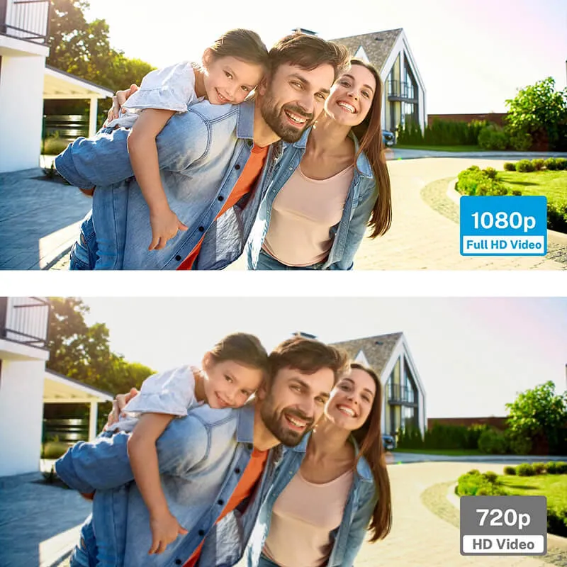 Trådløs Dørklokke med AI & 1080P Video for Optimal Sikkerhed