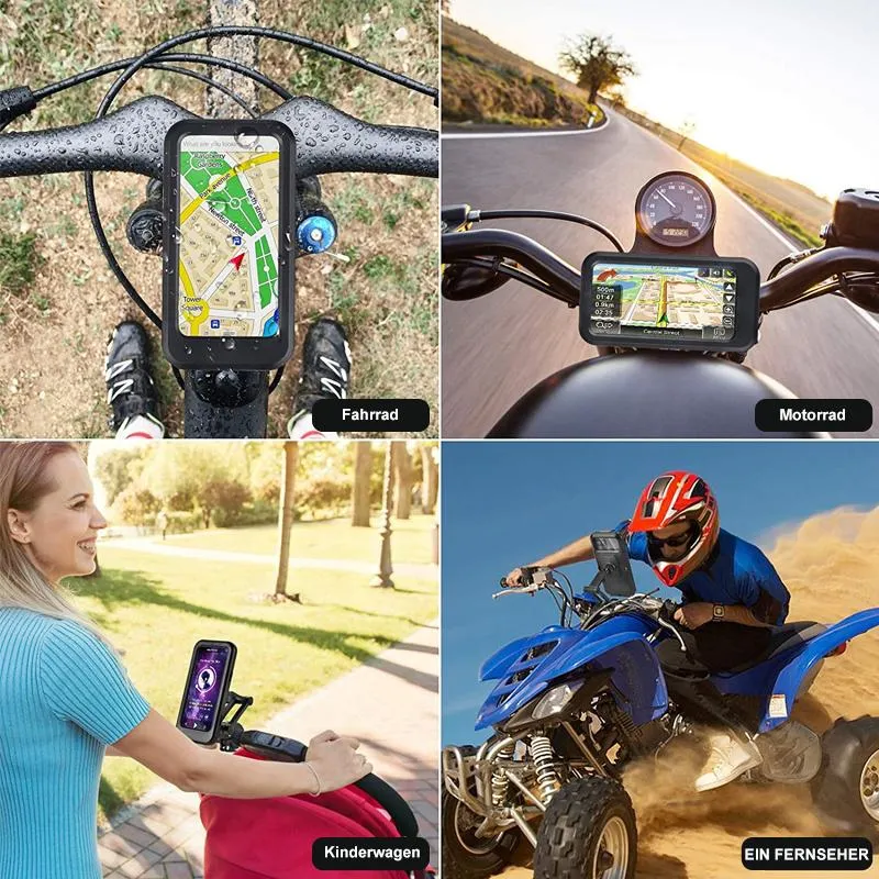 Vandtæt Cykel Telefonholder med Hurtig 15W Opladning