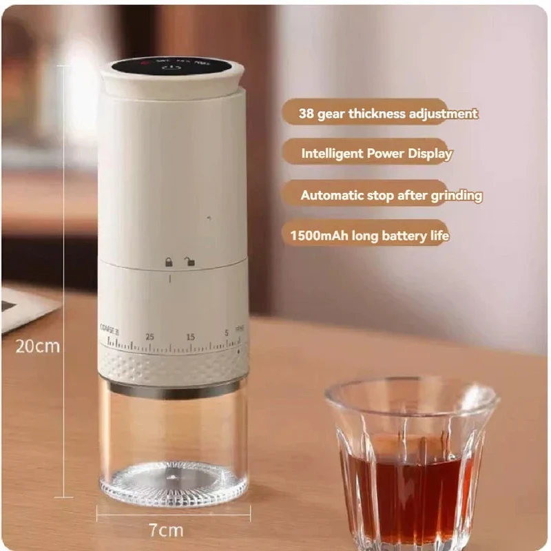 Genopladelig Kaffekværn med Justerbare Indstillinger