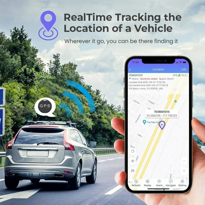 Kompakt Mini GPS Tracker med Magnet og Lang Batteritid