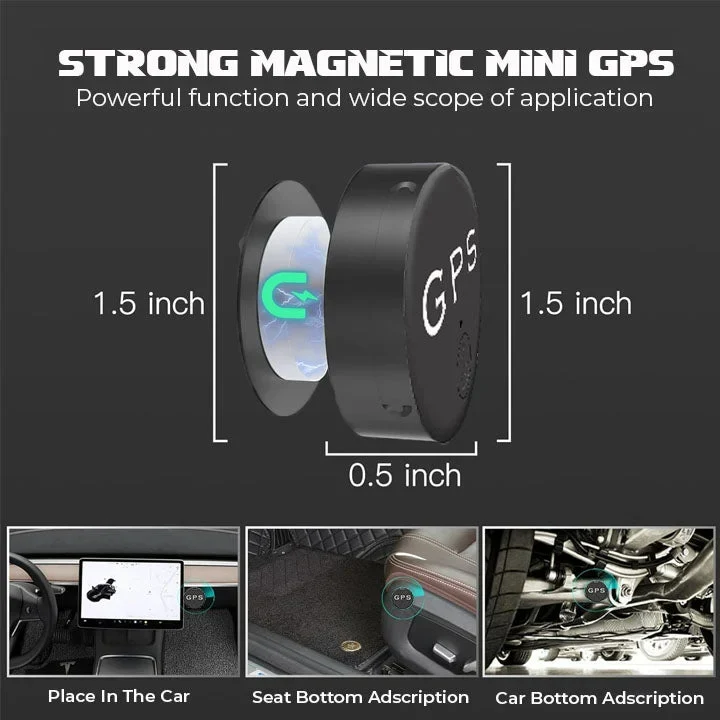Kompakt Mini GPS Tracker med Magnet og Lang Batteritid