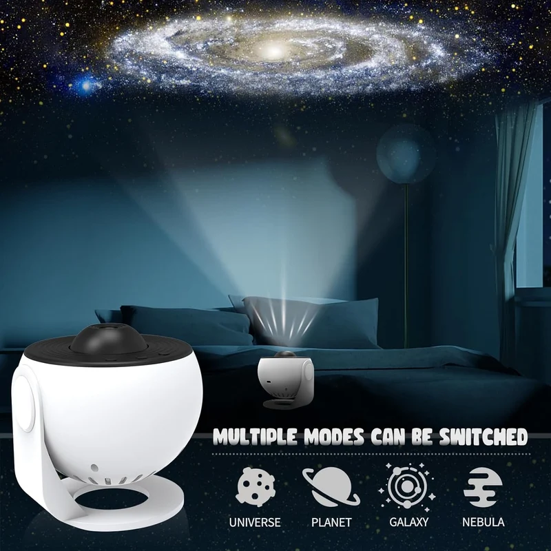 Stjernehimmel Projektor med 360° Rotation og 12 Effekter
