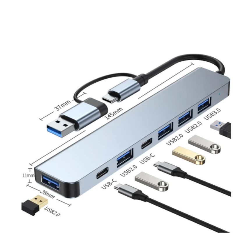 Kompakt USB-C Hub med 4K HDMI og Lynhurtig Opladning