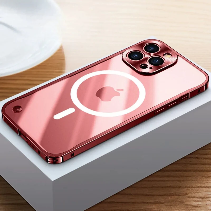 Elegant iPhone Pro Max Cover med Metal og MagSafe