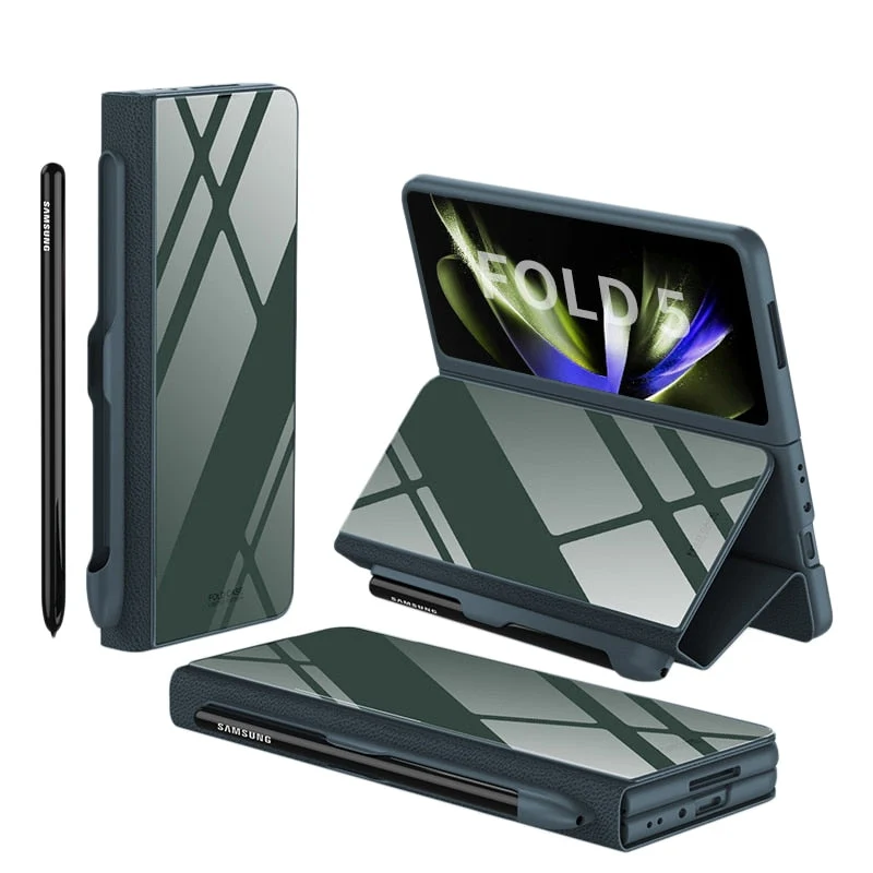 Stødsikker Læderetui til Samsung Galaxy Z Fold 5/4 med Kortholder