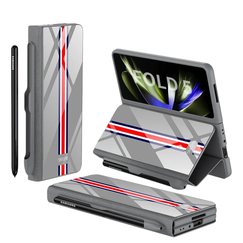Stødsikker Læderetui til Samsung Galaxy Z Fold 5/4 med Kortholder