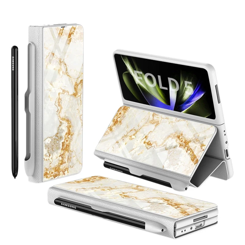 Stødsikker Læderetui til Samsung Galaxy Z Fold 5/4 med Kortholder