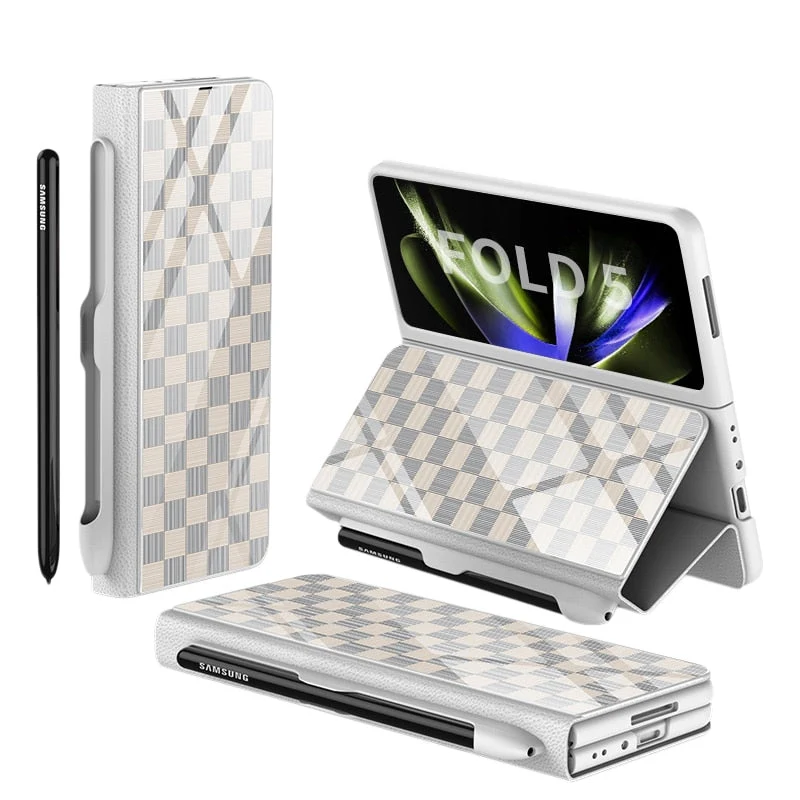 Stødsikker Læderetui til Samsung Galaxy Z Fold 5/4 med Kortholder