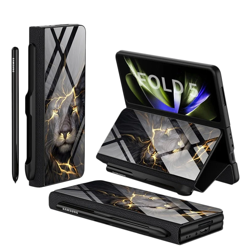 Stødsikker Læderetui til Samsung Galaxy Z Fold 5/4 med Kortholder