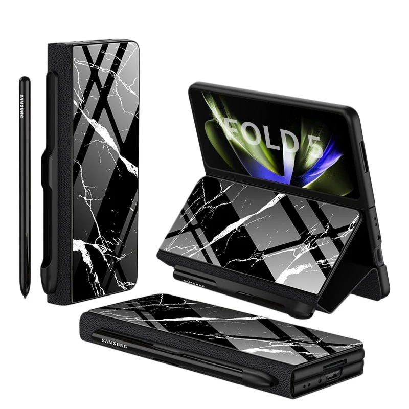 Stødsikker Læderetui til Samsung Galaxy Z Fold 5/4 med Kortholder