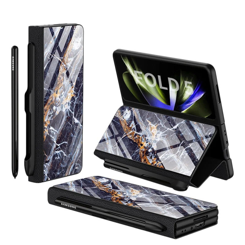 Stødsikker Læderetui til Samsung Galaxy Z Fold 5/4 med Kortholder