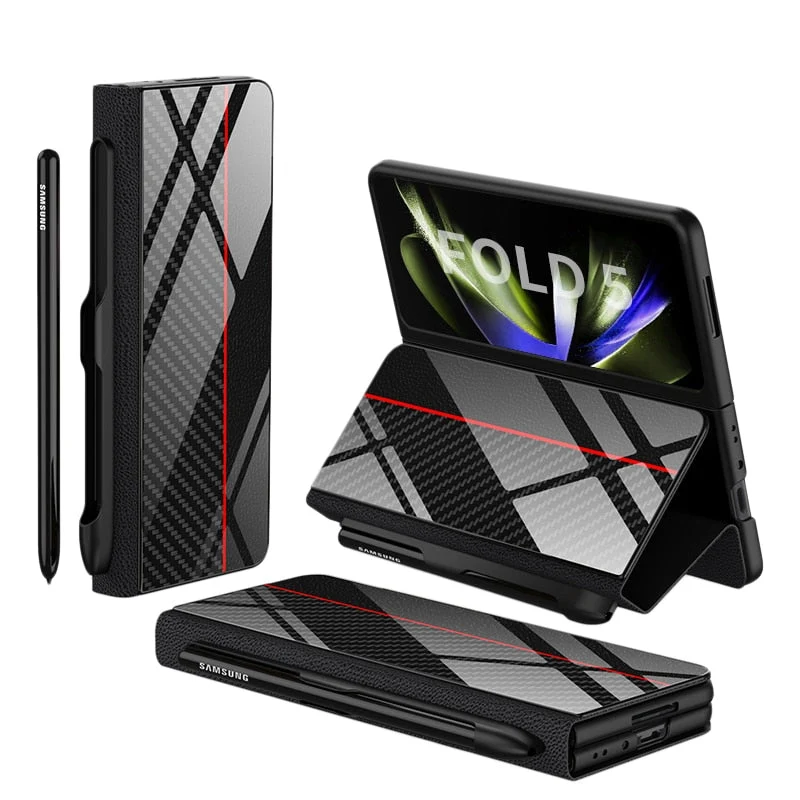 Stødsikker Læderetui til Samsung Galaxy Z Fold 5/4 med Kortholder