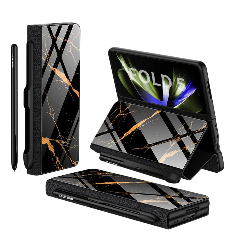 Stødsikker Læderetui til Samsung Galaxy Z Fold 5/4 med Kortholder