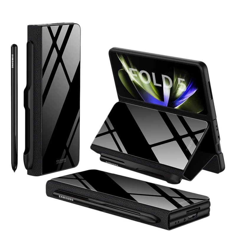 Stødsikker Læderetui til Samsung Galaxy Z Fold 5/4 med Kortholder