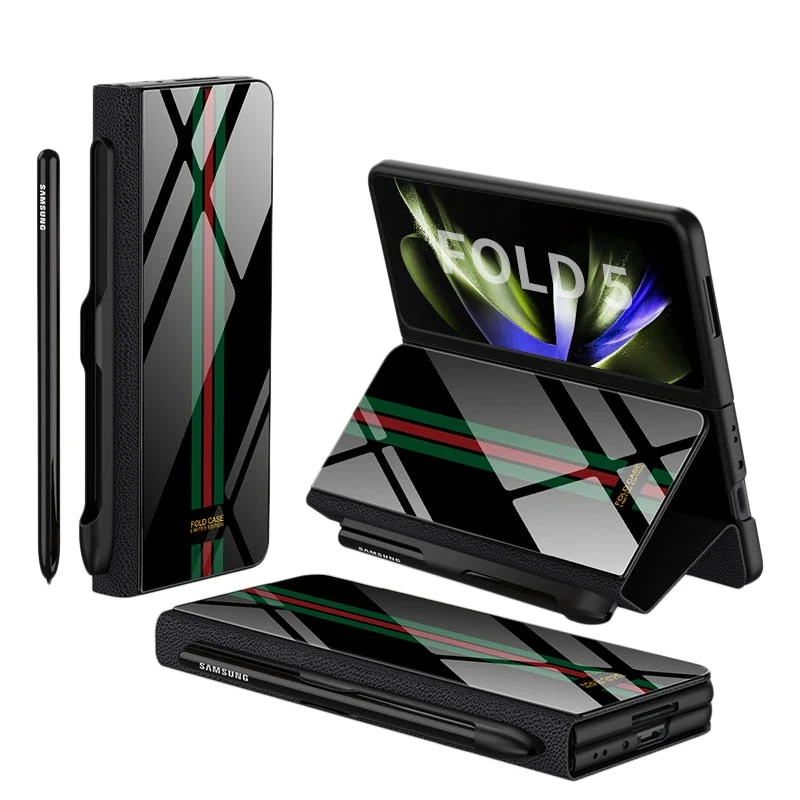 Stødsikker Læderetui til Samsung Galaxy Z Fold 5/4 med Kortholder