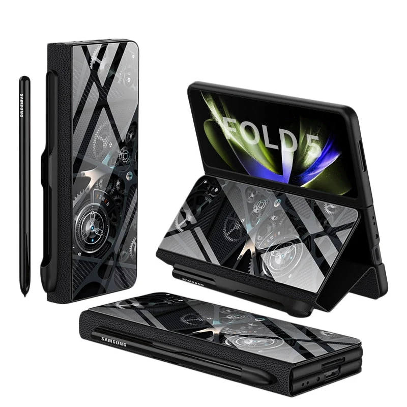 Stødsikker Læderetui til Samsung Galaxy Z Fold 5/4 med Kortholder