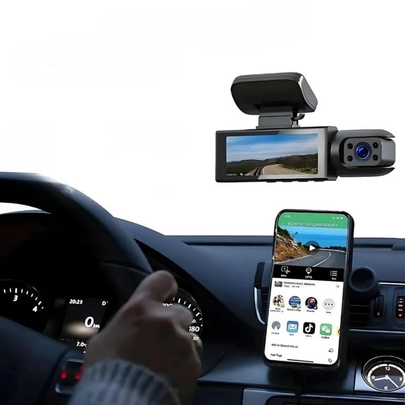 Avanceret Dobbeltlinse Dashcam med 1080p og WiFi