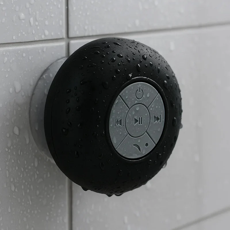Kompakt Vandtæt Bluetooth Højttaler med Kraftfuld Bas