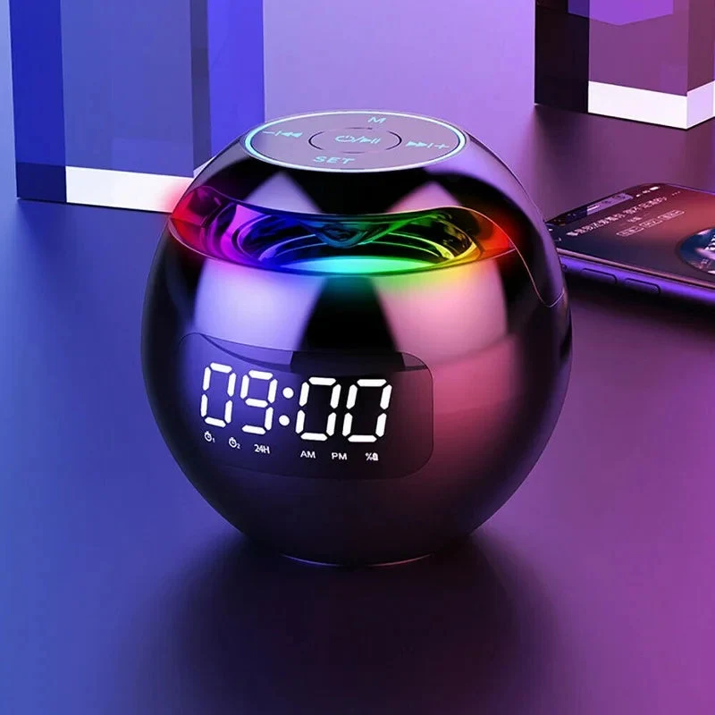 Elegant Bluetooth Vækkeur med LED-lys og Højttalerfunktion