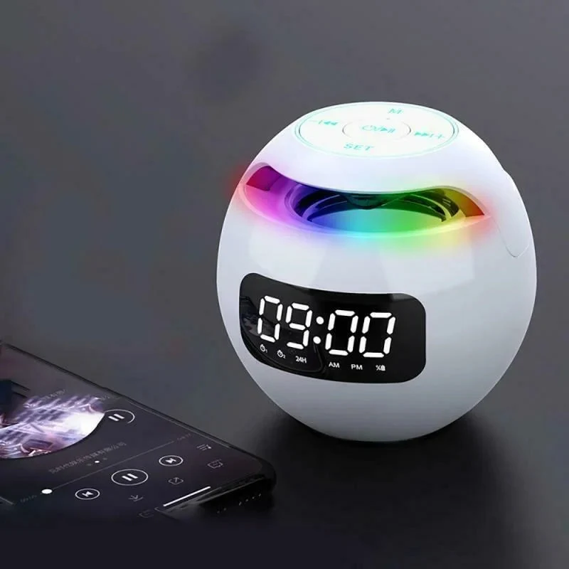 Elegant Bluetooth Vækkeur med LED-lys og Højttalerfunktion