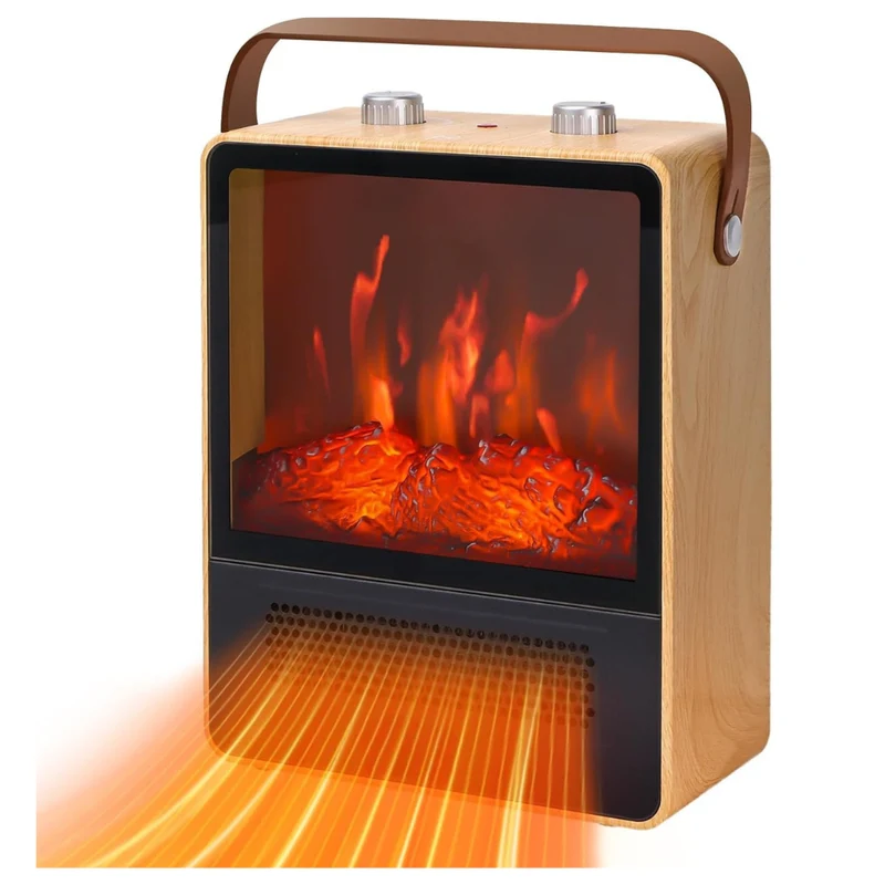 Effektiv Elpejs med 3D Flammeeffekt til Mellemstore Rum