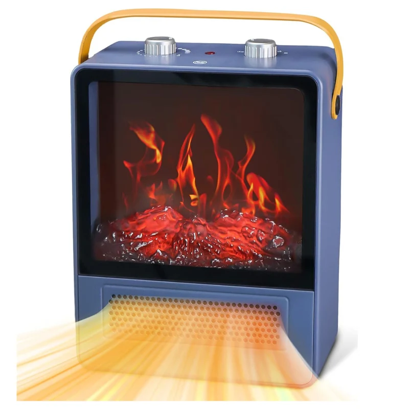 Effektiv Elpejs med 3D Flammeeffekt til Mellemstore Rum