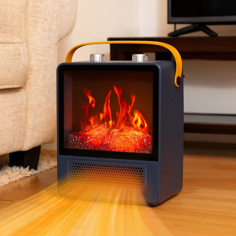 Effektiv Elpejs med 3D Flammeeffekt til Mellemstore Rum