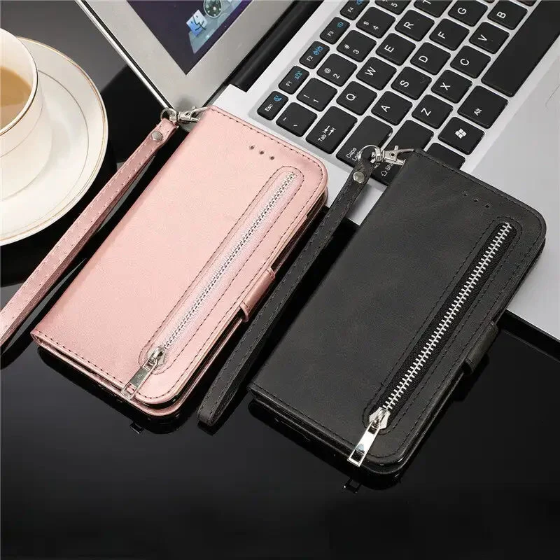 Elegant og Holdbar Smartphone Etui med Lynlås til Galaxy