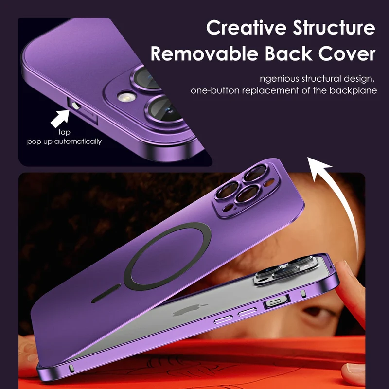 Slankt og Holdbart iPhone Cover i Metal til iPhone 14 Pro