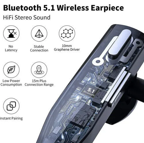 Trucker Bluetooth Headset med Støjreduktion og Lang Batteritid