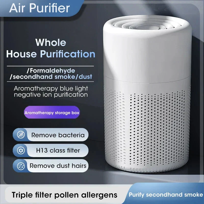 Kompakt Luftrenser med HEPA Filter for Ren Luft Hele Dagen