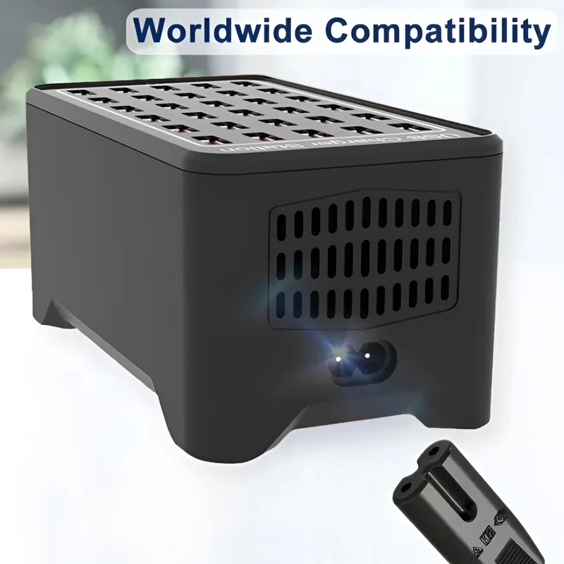 USB Opladningsstation 150W – Effektiv Opladning af 30 Enheder