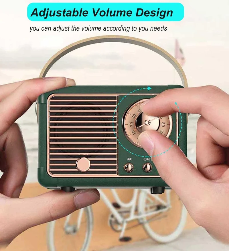 Retro Trådløs Højttaler med Krystalklar Lyd og Vintage Design