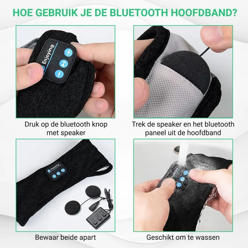 Trådløst Søvnbånd med Bluetooth for Dybere Søvn og Afslapning