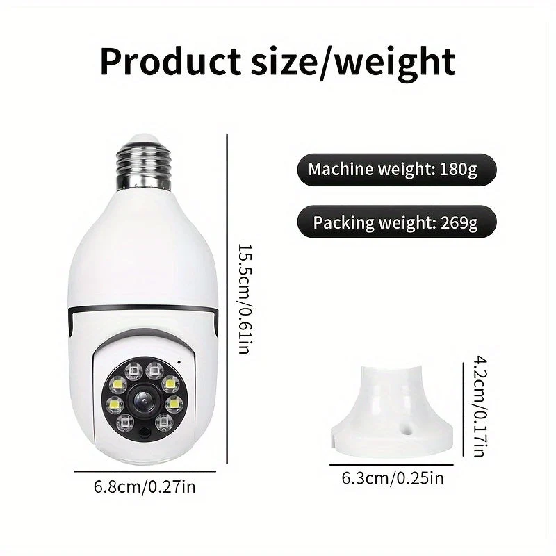 Sikkerhedslampe med HD Kamera og Natvision til Hjemmet