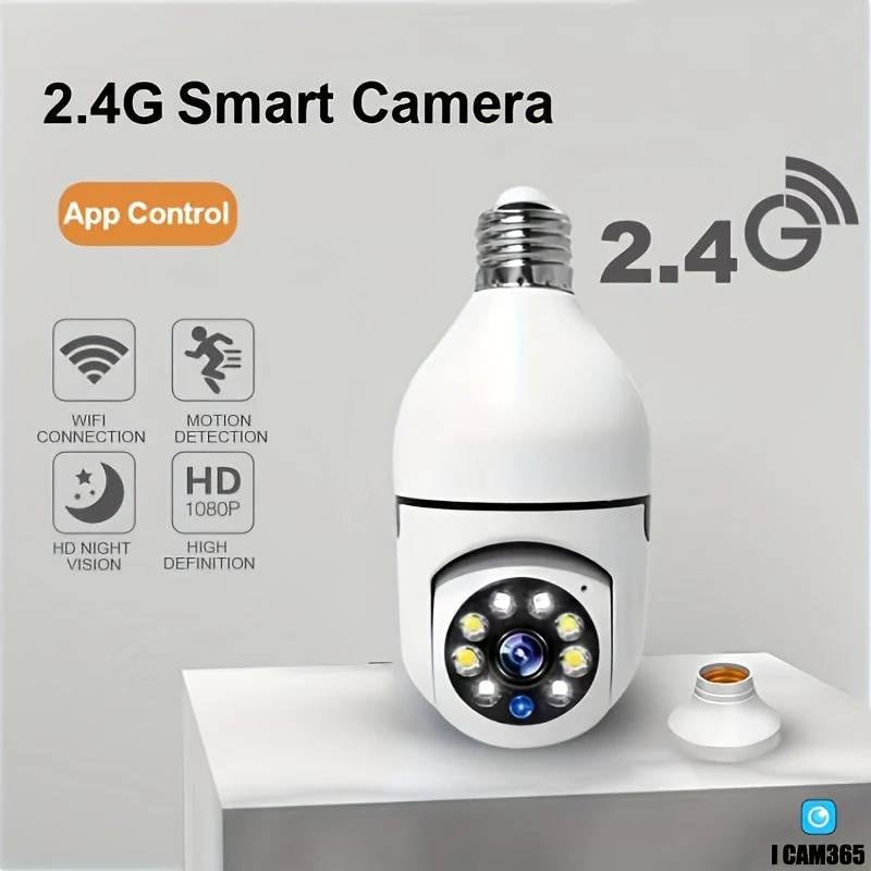 Sikkerhedslampe med HD Kamera og Natvision til Hjemmet
