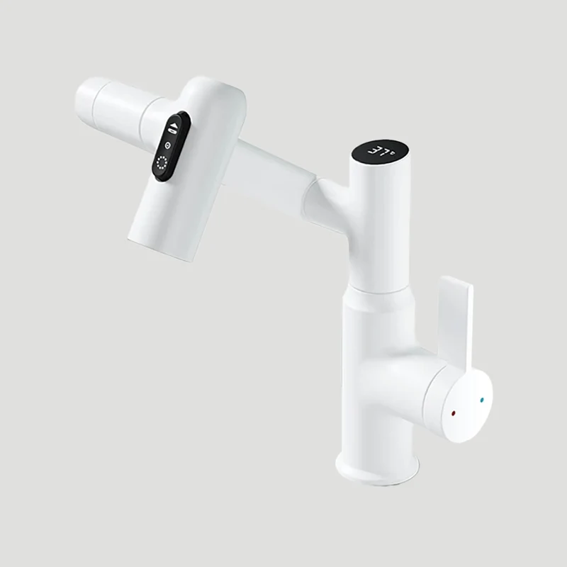 LED Vandhane med 360° Rotation - Fleksibilitet og Temperaturvisning