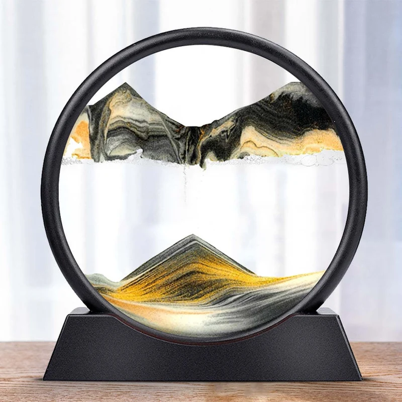 Afslappende 3D Sandkunst i Glas – Skab Ro i Dit Hjem